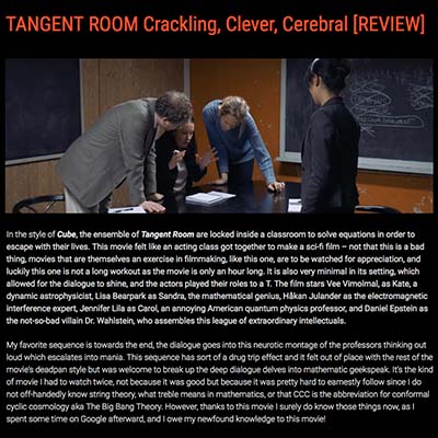 TANGENT ROOM Crackling, Clever, Cerebral [REVIEW]